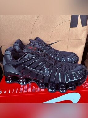 NEW Nike Shox TL Triple Black Metallic Hematite NBY AV3595 002 Men's Sizes